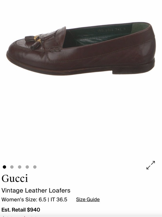 Gucci Shoes - Vintage Gucci Brown Leather Tassel Loafers